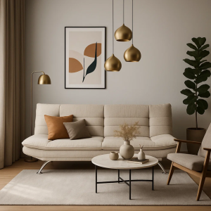 Разтегателен клик-клак диван AMELIA - бежов