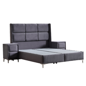 Тапицирана спалня с матрак BELLA 160 x 200 - антрацит 29