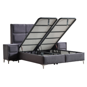 Тапицирана спалня с матрак BELLA 160 x 200 - антрацит 29