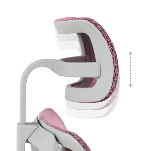 Ергономичен стол ERGOHUMAN IOO ELITE 2 - сива рамка - розов