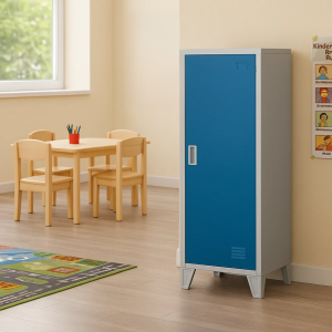 Метален шкаф Carmen CR-1605-1 JZ - сив / син