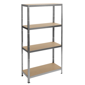 Метален стелаж Carmen CR-1024-2, 180x90x40 см, до 600 кг на рафт - цинк