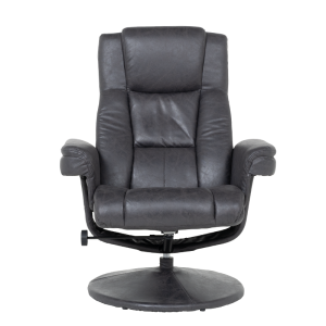 Кресло с табуретка JACKY - тъмносив