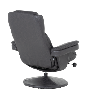 Кресло с табуретка JACKY - тъмносив