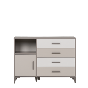 Детски скрин с шкаф и чекмеджета RIGA