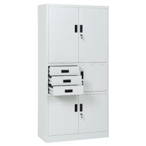 Метален шкаф Carmen CR-1281 Е K - сив