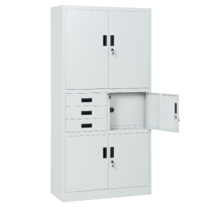 Метален шкаф Carmen CR-1281 Е K - сив