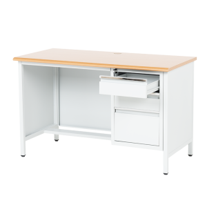 Метално бюро Carmen CR-1314 K - сиво / бук