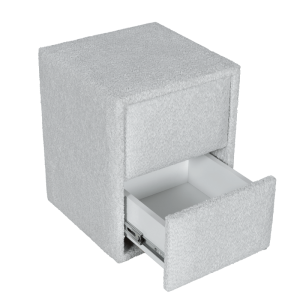 Нощно шкафче за спалня PAROS - сребърен AN