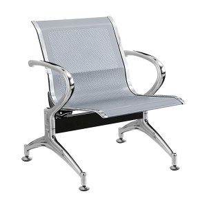 Посетителска пейка с 1 място Carmen CR-1030-1 - сребърна