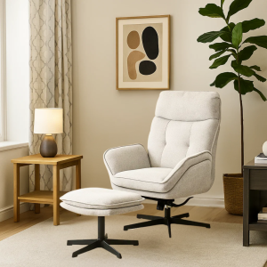 Кресло с табуретка ANDREA - шампанско