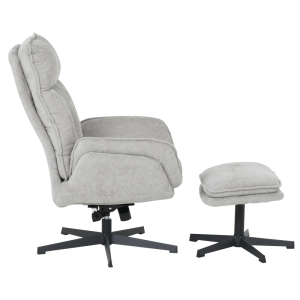 Кресло с табуретка ANDREA - светлосиво