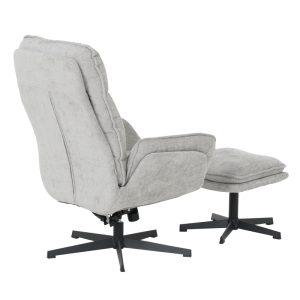 Кресло с табуретка ANDREA - светлосиво