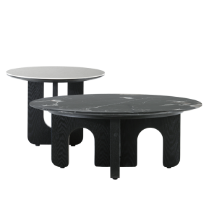 Комплект холни маси BALDER - черен-бял