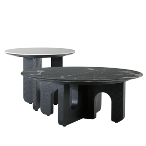 Комплект холни маси BALDER - черен-бял