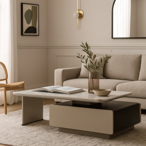 Холна маса ALIVIA - бял-капучино