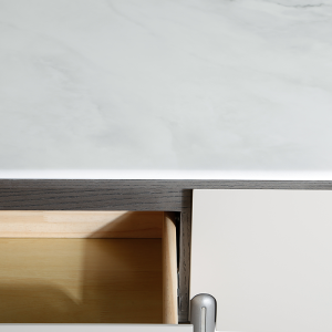 Холна маса FLINT - бял-капучино