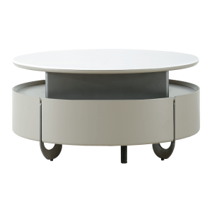 Холна маса TARIA - бял-капучино