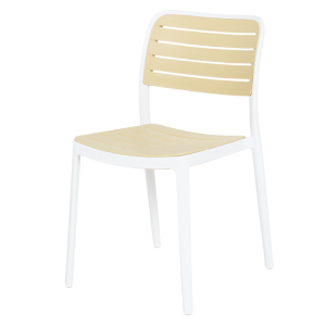 Градински стол RABAT - жълт-бял