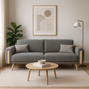 Разтегателен диван - тройка GOMA - сив Е13