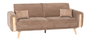 Разтегателен диван - тройка GOMA - кафяв E40