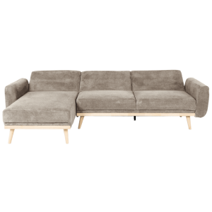 Ъглов разтегателен диван VIVI - кафяв V38