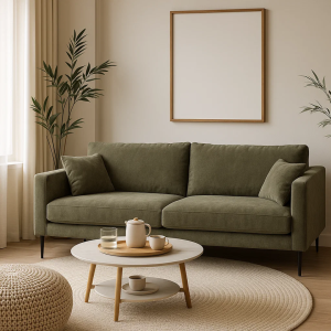 Диван тройка KAMINA - тъмнозелен M77