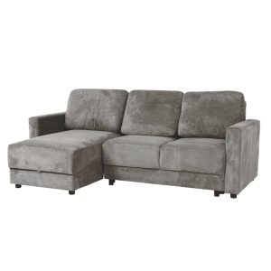 Ъглов разтегален диван BUMBA - сив Е13