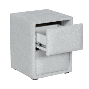 Нощно шкафче за спалня COMO - сребърен AN