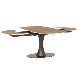 Разтегателна трапезна маса CARLOS - тъмен орех