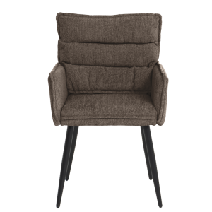 Трапезен стол с подлакътници IKSAN - тъмнокафяв R45