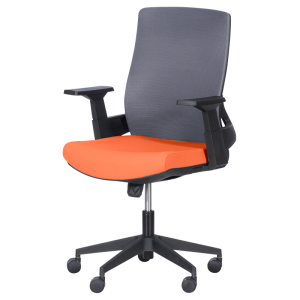 Работен офис стол Carmen 7545 - оранжев-сив