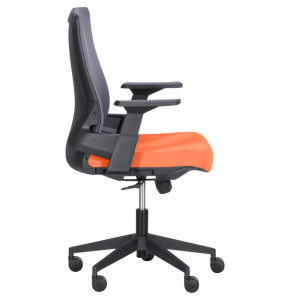 Работен офис стол Carmen 7545 - оранжев-сив