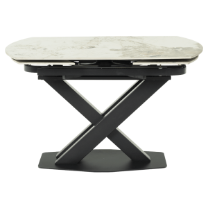 Разтегателна трапезна маса DIGORA L NEW - сив / бяло