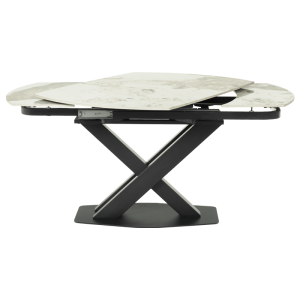 Разтегателна трапезна маса DIGORA L NEW - сив / бяло