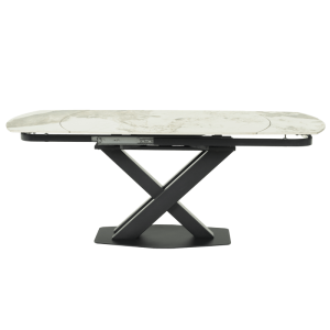 Разтегателна трапезна маса DIGORA L NEW - сив / бяло