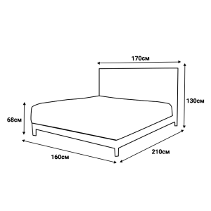 Тапицирана спалня с матрак BELLA 160 x 200 - антрацит 29