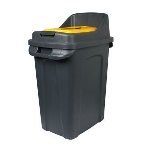 Кош за отпадъци Planet, за разделно събиране, 50 L, жълт