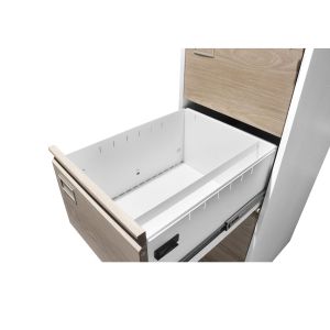 Кардекс RFG, метален, 1 x 4 чекмеджета, 452 х 620 х 1331 mm, кехлибарен дъб и бяло