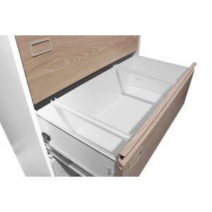 Кардекс RFG, метален, 2 x 4 чекмеджета, 900 х 450 х 1331 mm, кехлибарен дъб и бяло