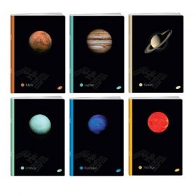 Тетрадка А5 UV Planets,60+2 л.,ред