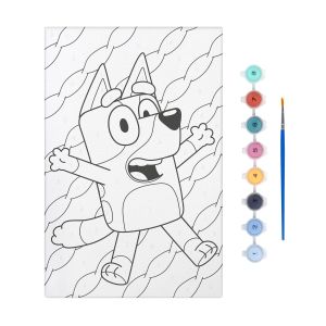 Moxy Платно за оцветяване по номера Bluey, с четка и 8 боички
