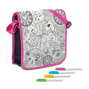 Moxy Чанта за оцветяване Еднорог, с 4 флумастера