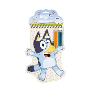 Moxy Книжка за оцветяване Bluey, 40 листа, с 6 молива