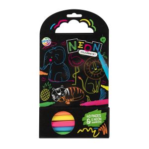 Moxy Книжка за оцветяване Джунгла, неонова, 40 листа