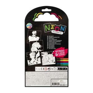 Moxy Книжка за оцветяване Еднорог, неонова, 40 листа