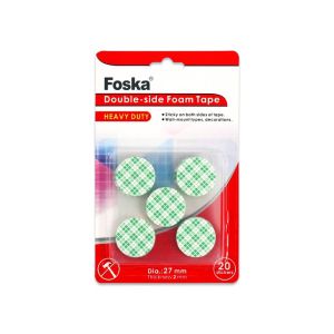 Foska Двойнозалепващи кръгчета, монтажни, 27 mm, 5 броя
