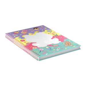 Art Pioneer Тетрадка Frog, A5, широки редове, твърда корица, със спирала, 80 листа