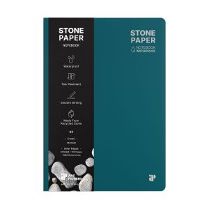 Art Pioneer Тетрадка Stone Paper, A5, твърда корица, 88 листа, тъмносиня