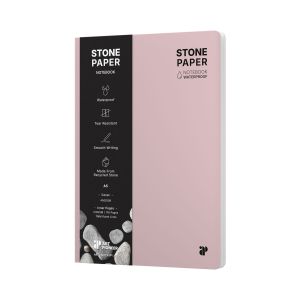 Art Pioneer Тетрадка Stone Paper, A5, твърда корица, 88 листа, розова